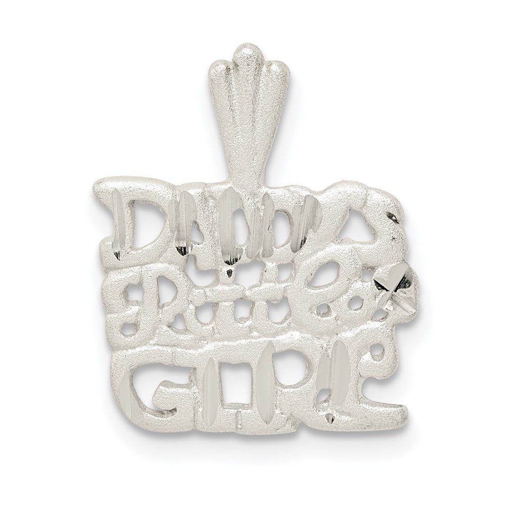 Sterling Silver Daddy's Little Girl Charm, 19 x 17 mm