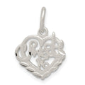 Sterling Silver Sweet 16 Charm, 20 x 14 mm