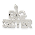 Sterling Silver Big Sister Charm, 19 x 23 mm