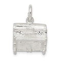Sterling Silver Piano Charm, 15 x 13 mm