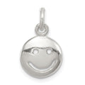 Sterling Silver Happy Face Charm, 15 x 12 mm