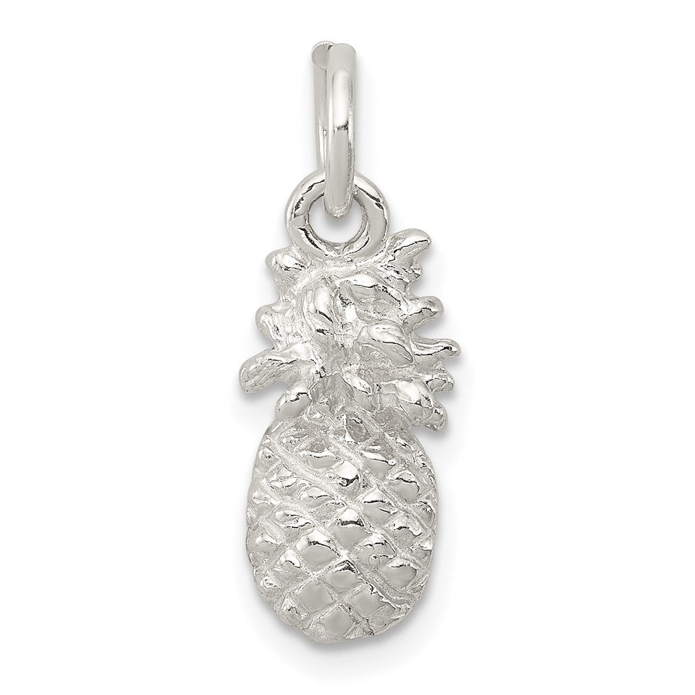Sterling Silver Pineapple Charm, 17 x 7.5 mm