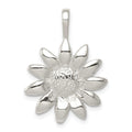 Sterling Silver Sunflower Pendant, 27 x 18 mm