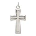 Sterling Silver Latin Cross Pendant, 40 x 22 mm