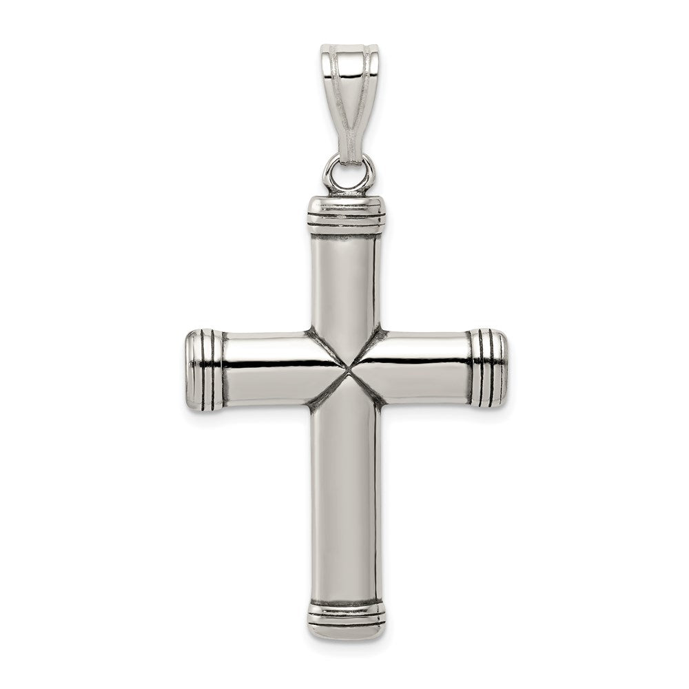 Sterling Silver Latin Cross Pendant, 47 x 25 mm