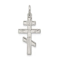 Sterling Silver Eastern Orthodox Cross Charm, 29 x 15 mm