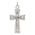 Sterling Silver INRI Crucifix Pendant, 41 x 20 mm