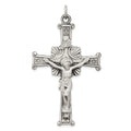 Sterling Silver Antiqued INRI Crucifix Pendant, 53 x 34 mm