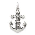 Sterling Silver Antiqued Cross Pendant, 29 x 16 mm