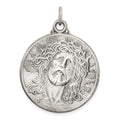 Sterling Silver Antiqued Ecce Homo Medal, 36 x 28 mm