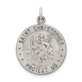 Sterling Silver Antiqued St. Christopher Basketball Medal, 23 x 20 mm