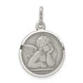 Sterling Silver Antiqued Raphael Angel Charm, 20 x 15 mm, 2.03 g