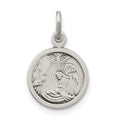 Sterling Silver Antiqued Baptism Medal, 16 x 11 mm