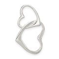 Sterling Silver Double Heart Pendant, 21 x 15 mm