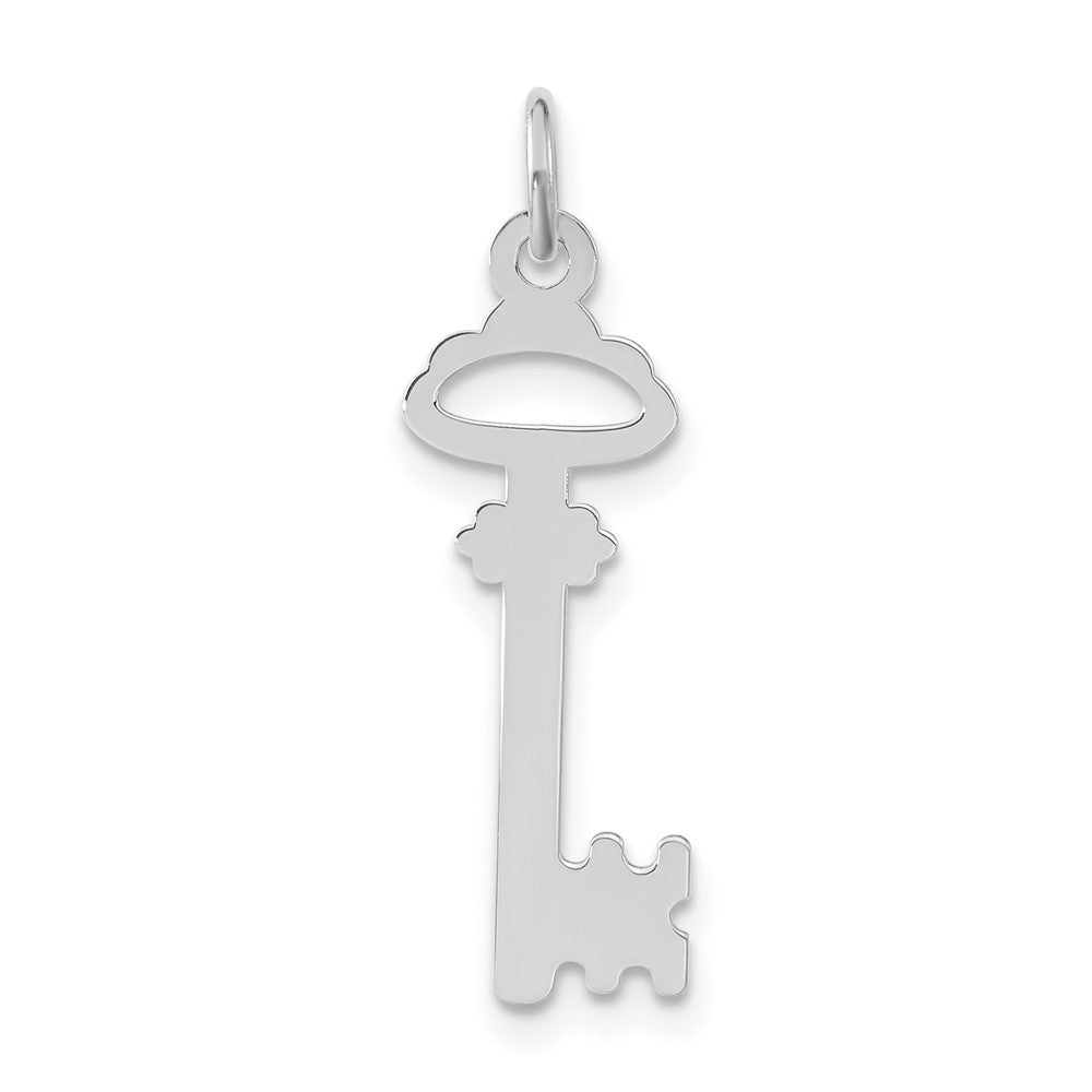 Sterling Silver Key Charm, 27.25 x 8.2 mm