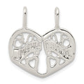 Sterling Silver Mother/Daughter Break apart Charm, 23 x 20 mm