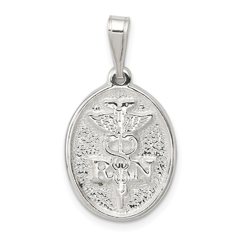 Sterling Silver RN Charm, 20 x 14 mm