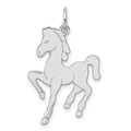 Sterling Silver Rhodium-plated Horse Disc, 26 x 19 mm