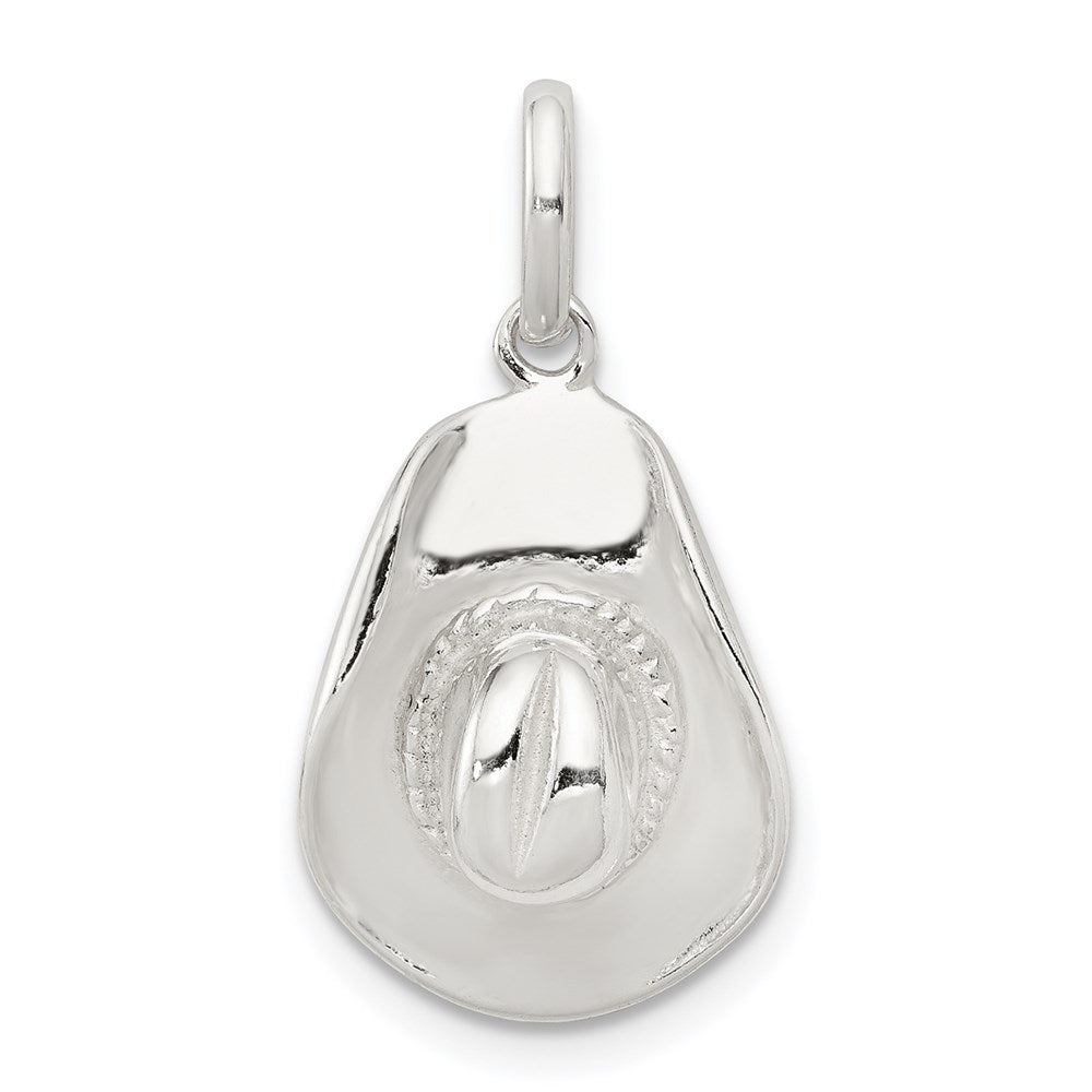 Sterling Silver Cowboy Hat Charm, 19 x 12 mm