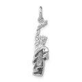 Sterling Silver Glitter Enameled Statue of Liberty Charm, 30.3 x 7 mm