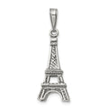 Sterling Silver Eiffel Tower Pendant, 29 x 11 mm