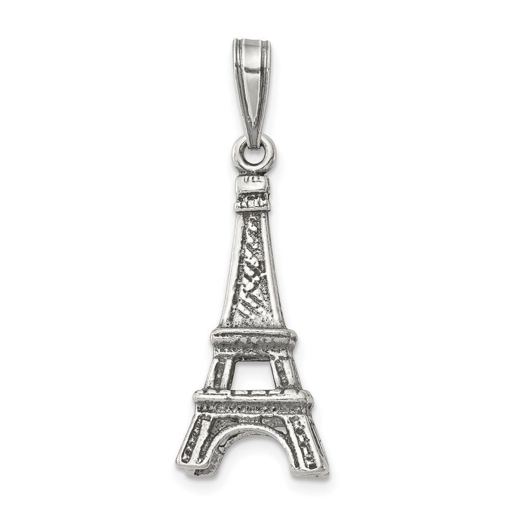 Sterling Silver Eiffel Tower Pendant, 29 x 11 mm