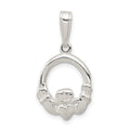 Sterling Silver Claddagh Charm, 26 x 15 mm