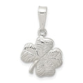 Sterling Silver 4-leaf Clover Charm, 24 x 14 mm