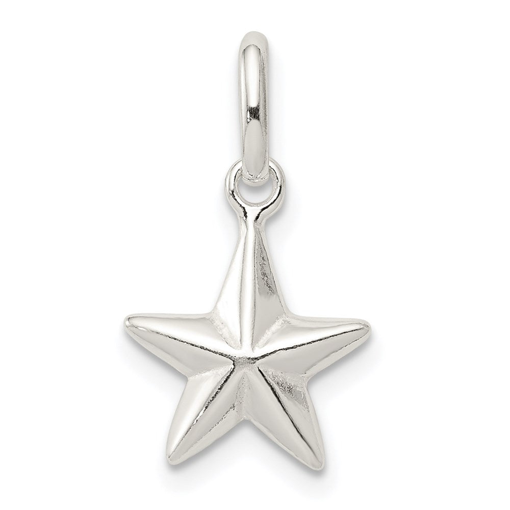 Sterling Silver Star Charm, 18 x 12 mm