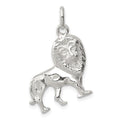 Sterling Silver Lion Charm, 22 x 21 mm