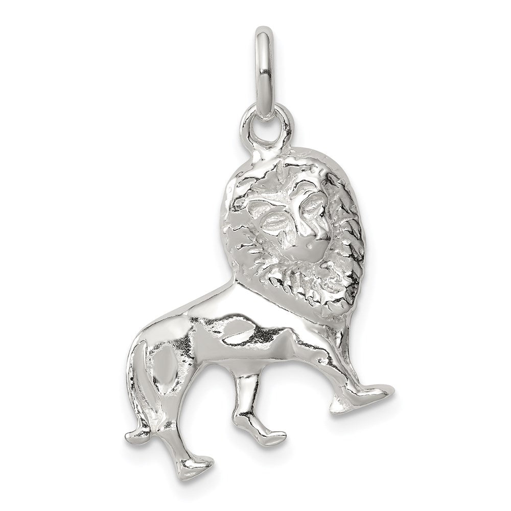Sterling Silver Lion Charm, 22 x 21 mm
