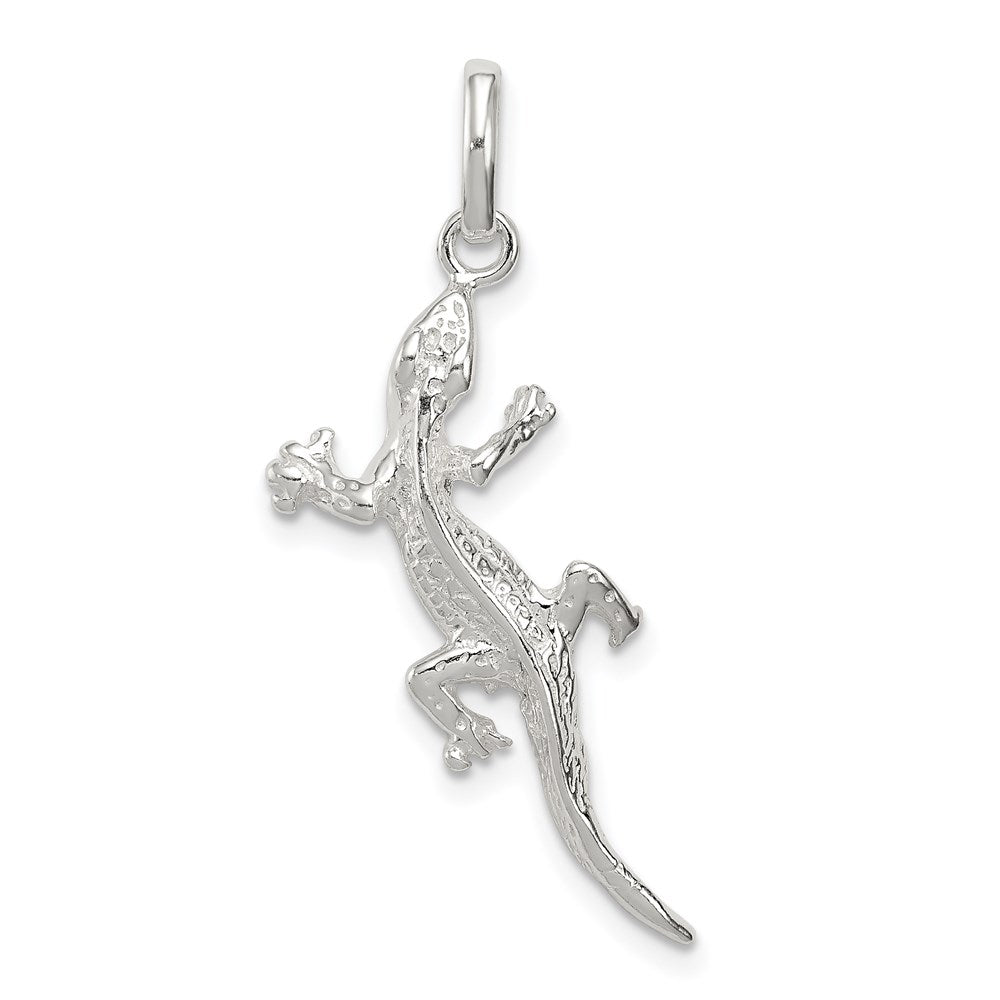 Sterling Silver Lizard Charm, 28 x 15 mm
