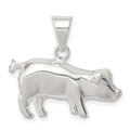 Sterling Silver Pig Charm, 15 x 24 mm