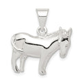 Sterling Silver Donkey Pendant, 20 x 21 mm