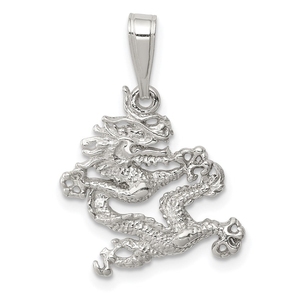Sterling Silver Dragon Pendant, 25 x 16 mm