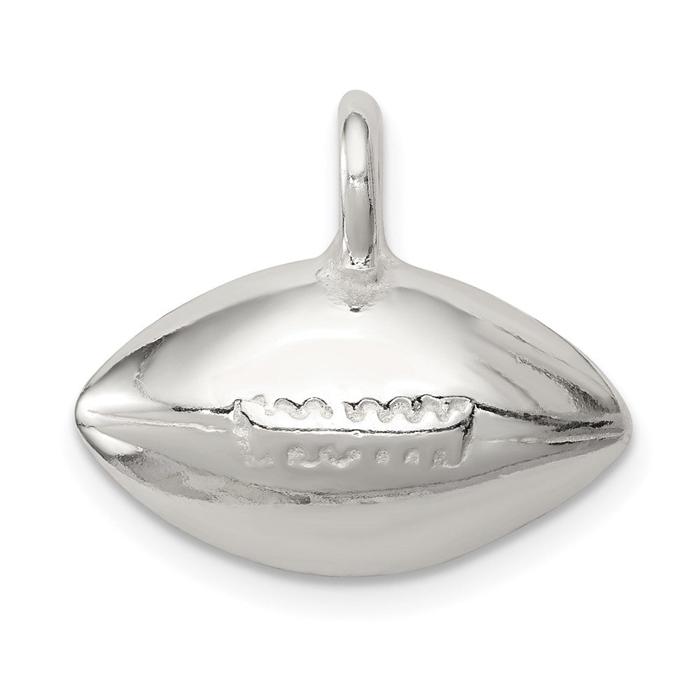 Sterling Silver Football Pendant, 17 x 20 mm