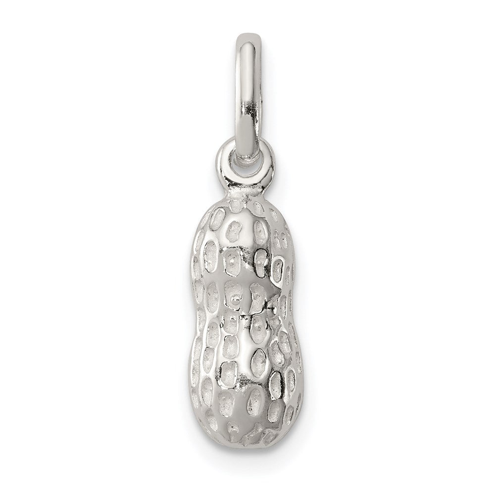 Sterling Silver Peanut Charm, 20 x 6 mm