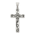 Sterling Silver Latin Cross Pendant, 43 x 20 mm