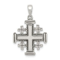 Sterling Silver Antiqued Jerusalem Crusader Pendant, 29 x 18 mm