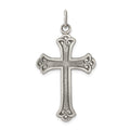 Sterling Silver Antiqued Cross Pendant, 37 x 22 mm