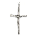 Sterling Silver Antiqued Crucifix Charm, 48 x 25 mm