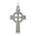 Sterling Silver Antiqued Celtic Cross Charm, 27 x 16 mm