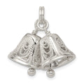 Sterling Silver Bells Charm, 20 x 13 mm