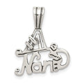 Sterling Silver #1 Nana Pendant, 20 x 18 mm