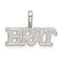 Sterling Silver Brat Pendant, 13 x 18 mm