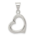 Sterling Silver Heart Pendant, 13 x 13 mm