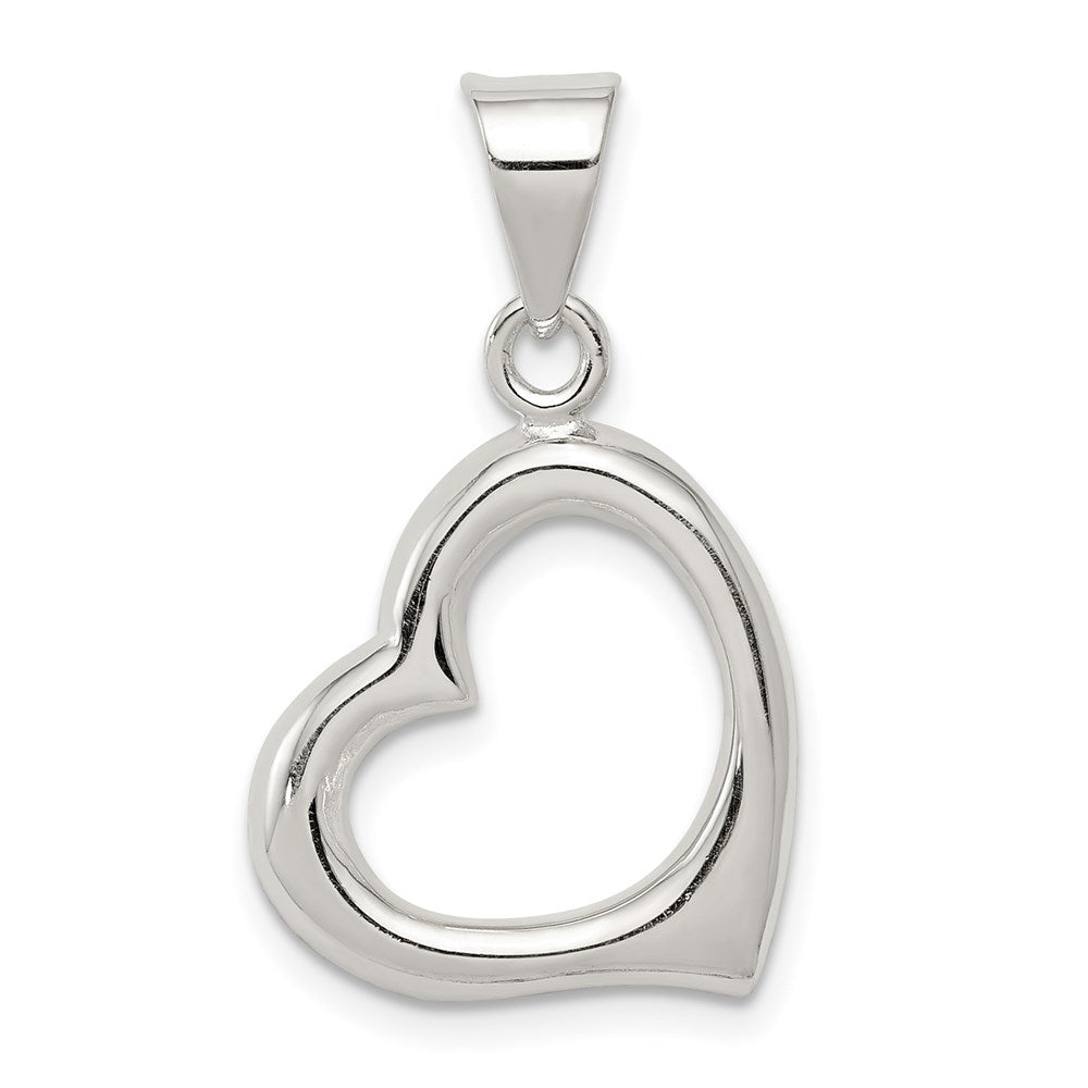 Sterling Silver Heart Pendant, 13 x 13 mm