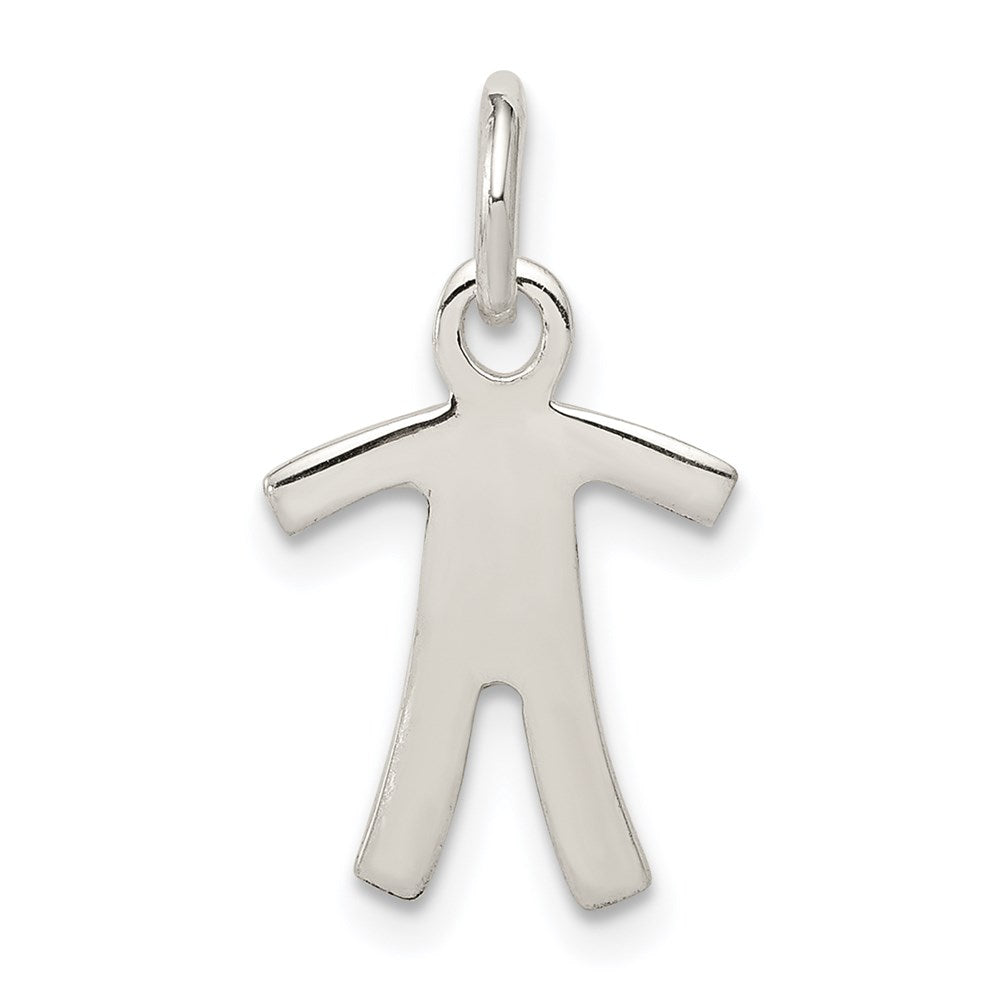 Sterling Silver Boy Charm, 20 x 11 mm