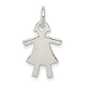 Sterling Silver Girl Charm, 20 x 11 mm