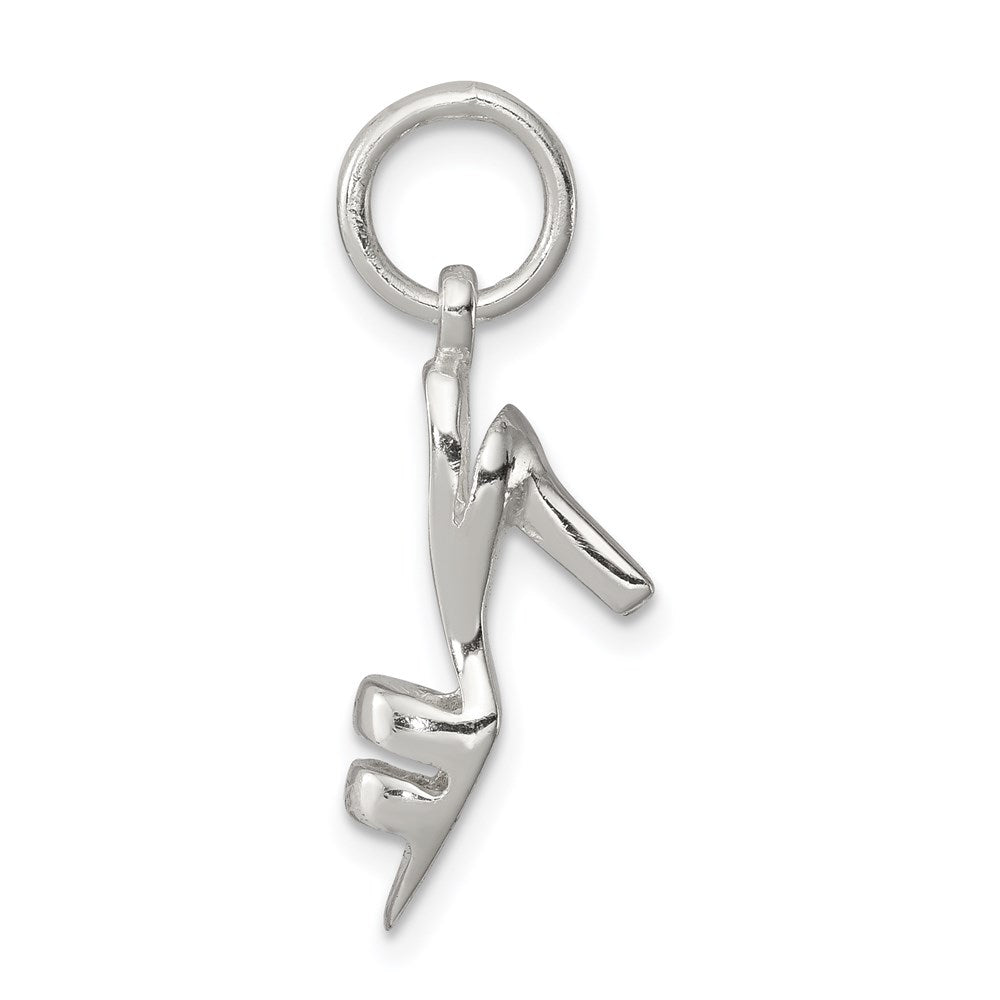 Sterling Silver High Heel Pendant, 19 x 9.5 mm